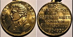 Robert Raikes - Medalet, 150th birthday of the Sunday schools 1780-1930