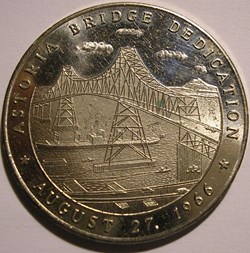 Good for 50 Cents - Astoria Bridge Dedication Token 1966 - USA