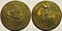 Yukon Territory - Provincial Arms and Flowers 1965-68, Shell Oil Token