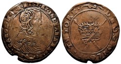 1671 Brussels token, Tutore Deo - Carlos II of Spain