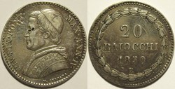 Pio IX, Papa - 20 Baiocchi 1850, Anno IV - Vaticano