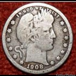 1908 Denver Quarter $