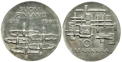 Finland - 10 Markkaa 50th Anniversary of Independence 1917-1967
