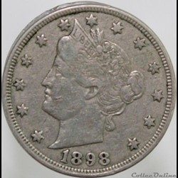 1898 5 Cents