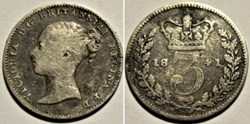 Victoria - 3 Pence 1841 - Kingdom of Great Britain