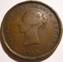Victoria - One Penny 1843 - New Brunswick (ex.2)