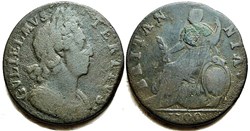 William III - HalfPenny 1700 Kingdom of England (ex.2)