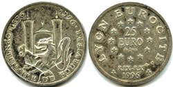 1896-1996 Centenaire de Fourvière - Euros des Villes - 25 Euro cité de Lyon