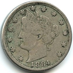 1884 5 Cents (ex.2)