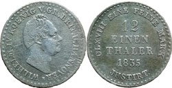William IV - 1/12 Thaler 1835 - Kingdom of Hannover