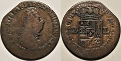 Felipe V - 2 Liards - 1709 Namur, Spanish Netherlands