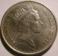 Elizabeth II - 10 Pence 1992 - UK