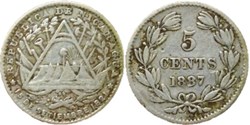 Nicaragua - 5 Centavos 1887 Heaton