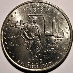 2003 D Quarter Dollar - Illinois State