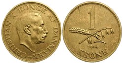 Christian X Denmark - 1 Krone 1944