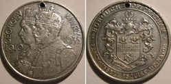 George V & Mary - Silver Jubilee 1935 Medal - Chatham, England