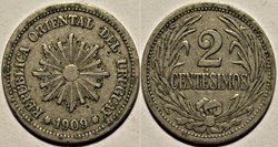 Uruguay - 2 Centésimos 1909 A