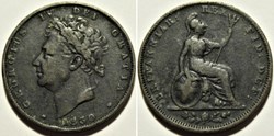 George IV - 1 Farthing 1830 Great Britain (ex.2)