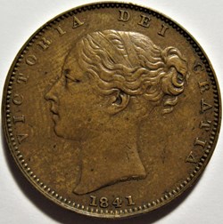 Victoria - One Farthing 1841 - Kingdom of Great Britain