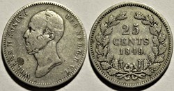 Willem II of Nederland - 25 Cents 1849.