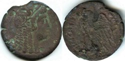 Cleopatra I & Ptolemy VI (180-176) Dichalkon Æ 28