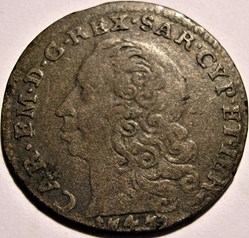 1747 Regno di Sardegna - 5 Soldi - Carlo Emanuele III