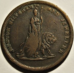 1811 - Half Penny Token - Newton Jeweller, Norwich, England