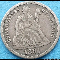 1884 Dime / 10 Cents