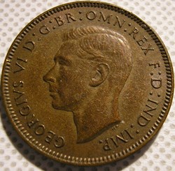 George VI - One Farthing 1939 - Great Britain (ex.2)