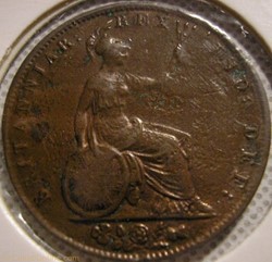 William IV - HalfPenny 1837 Kingdom of Great Britain