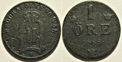 Sweden - Oskar II - 1 Öre 1888