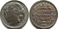 Victoria - One Third Farthing 1878 - Kingdom of Great Britain