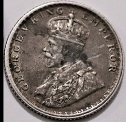 George V - 1/4 Rupee 1919 Calcutta - British India (ex.2)