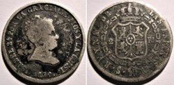1850 Sevilla - 2 Reales - Isabel II de España