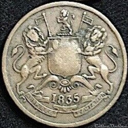 King William IV - Half Anna 1835 Bombay Presidency