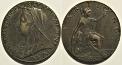 Victoria - One Farthing 1897 - Kingdom of Great Britain - Error