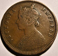 Victoria - One Quarter Anna 1886 - British India