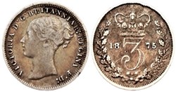 Victoria - 3 Pence 1875 - Kingdom of Great Britain