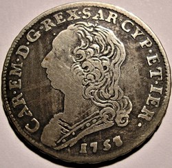 1758 Royaume de Sardaigne, 1/4 Scudo - Charles-Emmanuel III