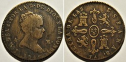 1843 Jubia, 4 Maravedis - Isabel II España