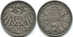 Wilhelm II - 1 Mark 1912 Berlin, German Empire