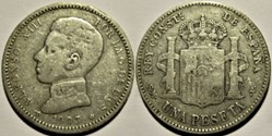 1903 - Peseta - Alfonso XIII de España (ex.2)