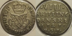 Frederik IV of Denmark - 8 Skilling 1727 - Kingdom of Norway