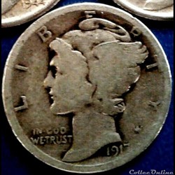 1917 Denver Dime - Large D