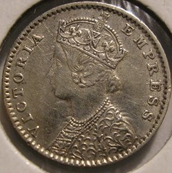 Victoria - Two Annas 1901 Calcutta - British India