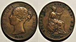 Victoria - HalfPenny 1844 - Kingdom of Great Britain
