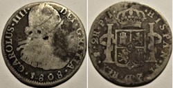 2 Reales 1808 Potosi - Carlos IV de España