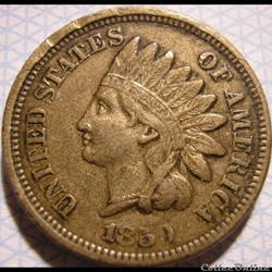 1859 One Cent - Doubling Error