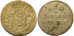 Frederik V Denmark - 1 Skilling 1762
