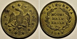 California 1849, Half Eagle Model Token